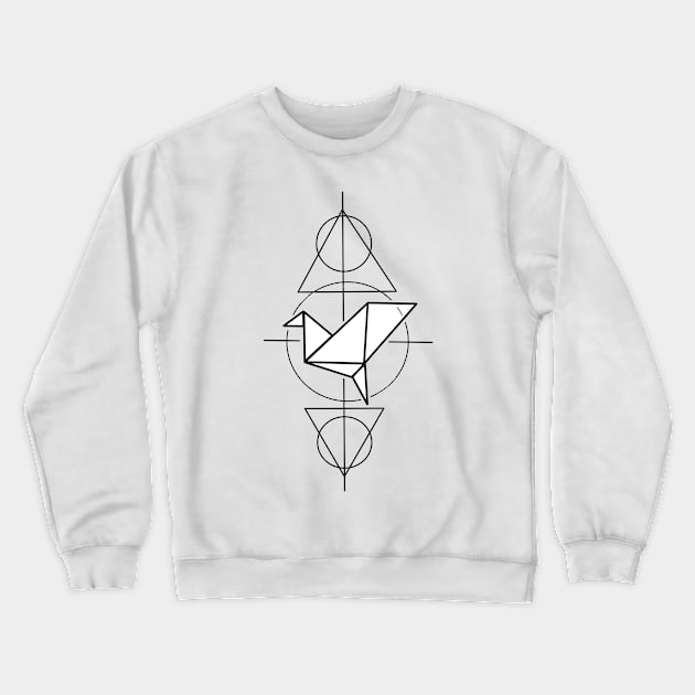 Paper crane geometry Crewneck Sweatshirt by Nezumi1998